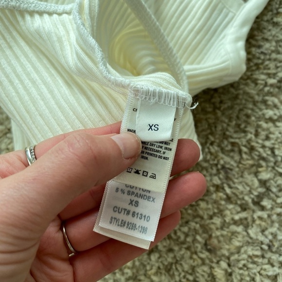 Citizens of Humanity Women's Harper Bodysuit White Size XS One Piece Ribbed - Picture 8 of 9